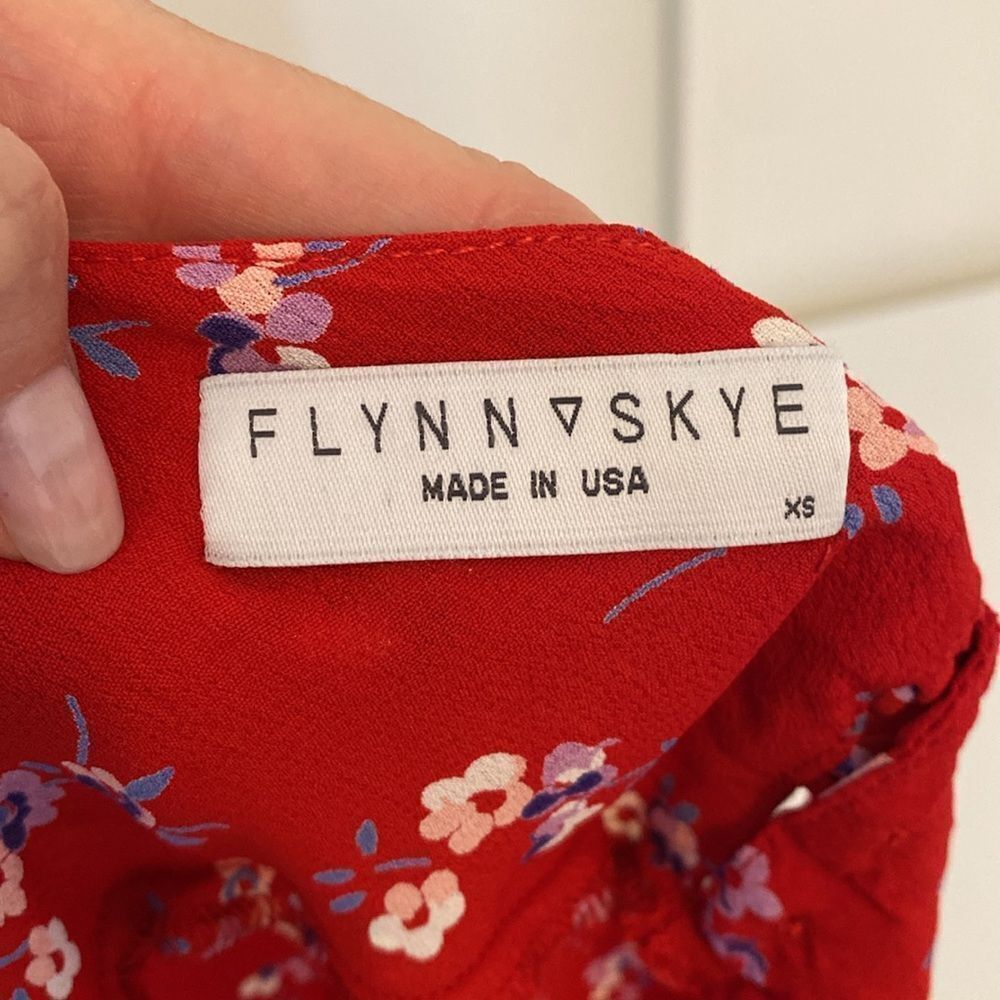 Flynn Skye Jackie Ciao For Now Red Floral Slip Dress Size XS - Picture 9 of 16